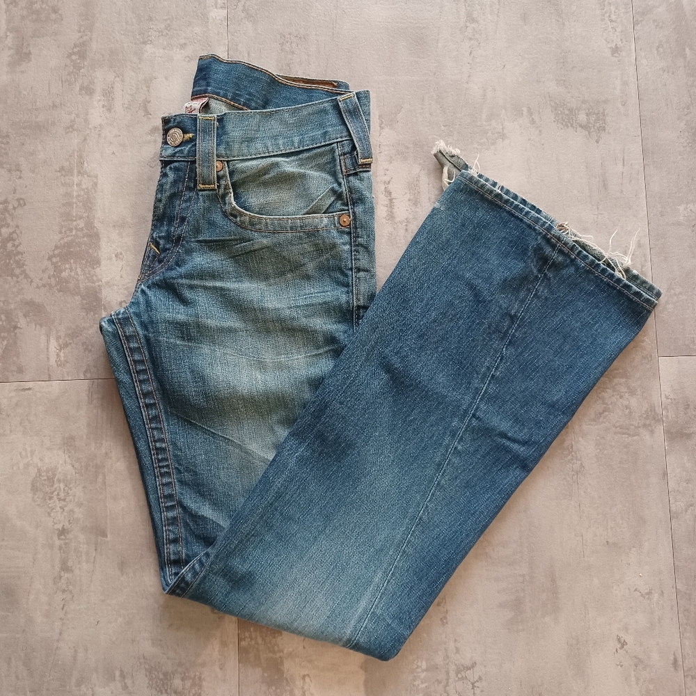True Religion Vintage World Tour Fashion Joey Light Medium Denim Jeans_Size 29